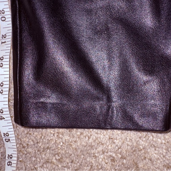 Amanda Uprichard Black faux leather Cropped paper bag Pants.  M - Picture 12 of 12